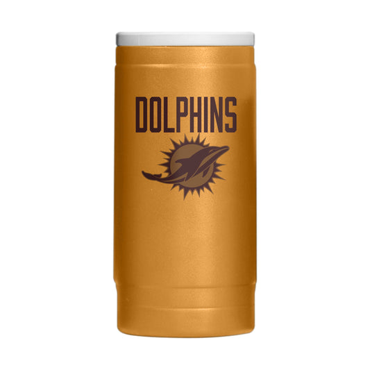 Miami Dolphins Huddle Powder Coat Slim Can Coolie - Logo Brands - Flyclothing LLC