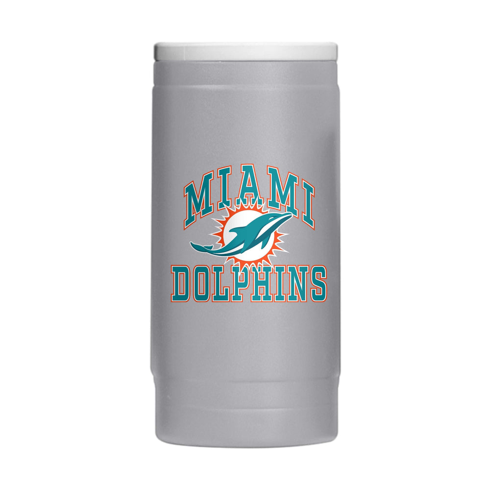 Miami Dolphins 12oz Athletic Powdercoat SlimCan Coolie - Logo Brands - Flyclothing LLC