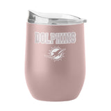 Miami Dolphins 16oz Stencil Powder Coat Curved Beverage - Logo Brands - Flyclothing LLC