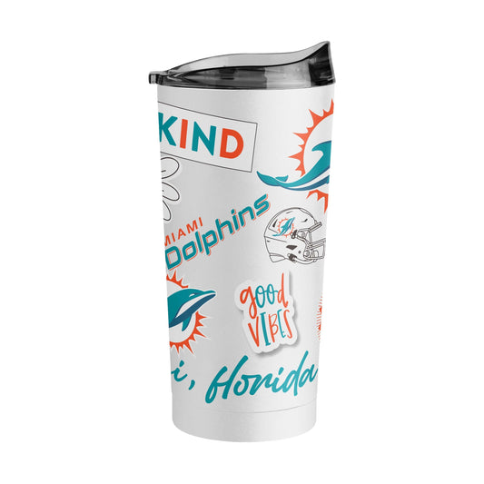 Miami Dolphins 20oz Native Powder Coat Tumbler - Logo Brands - Flyclothing LLC