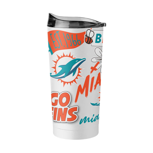 Miami Dolphins 20oz Native Powder Coat Tumbler - Logo Brands - Flyclothing LLC