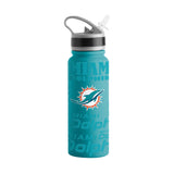 Miami Dolphins 25oz Replay SingleWall FlipTop Bottle - Logo Brands - Flyclothing LLC