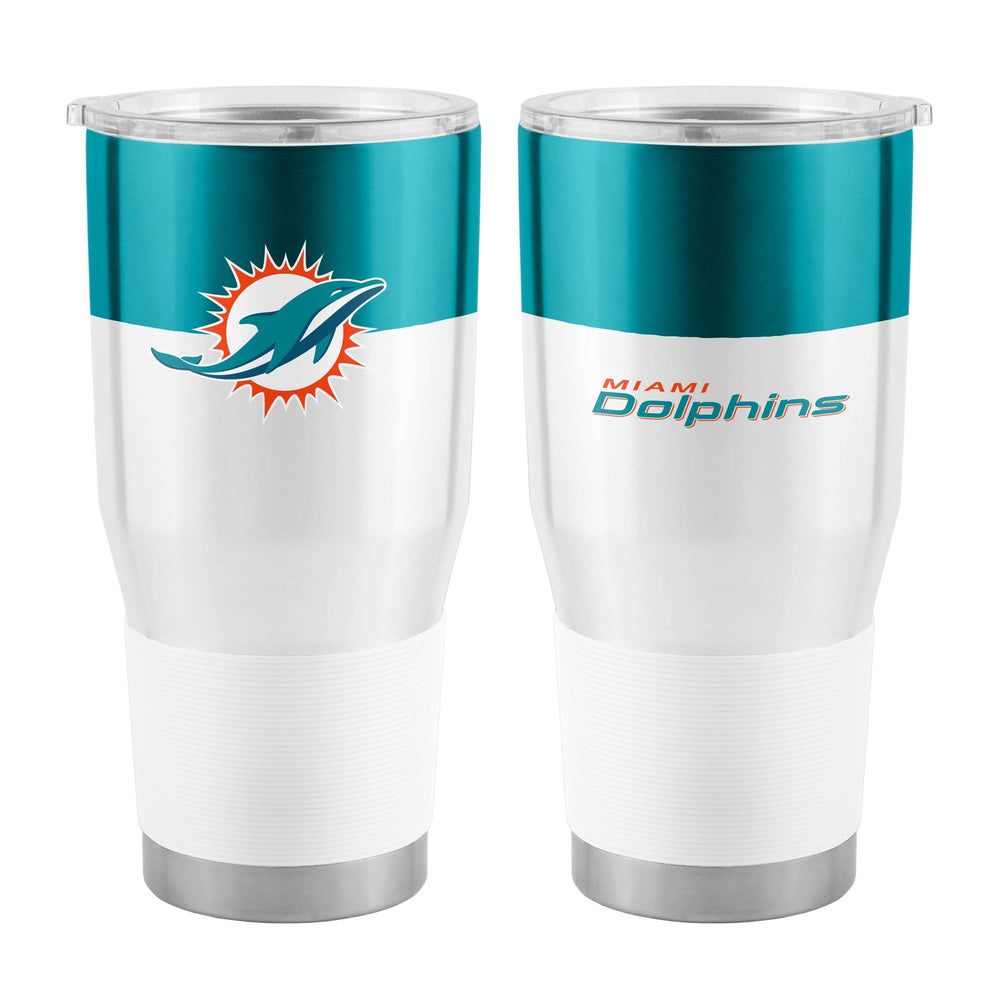Miami Dolphins 30oz Colorblock Stainless Tumbler - Logo Brands - Flyclothing LLC