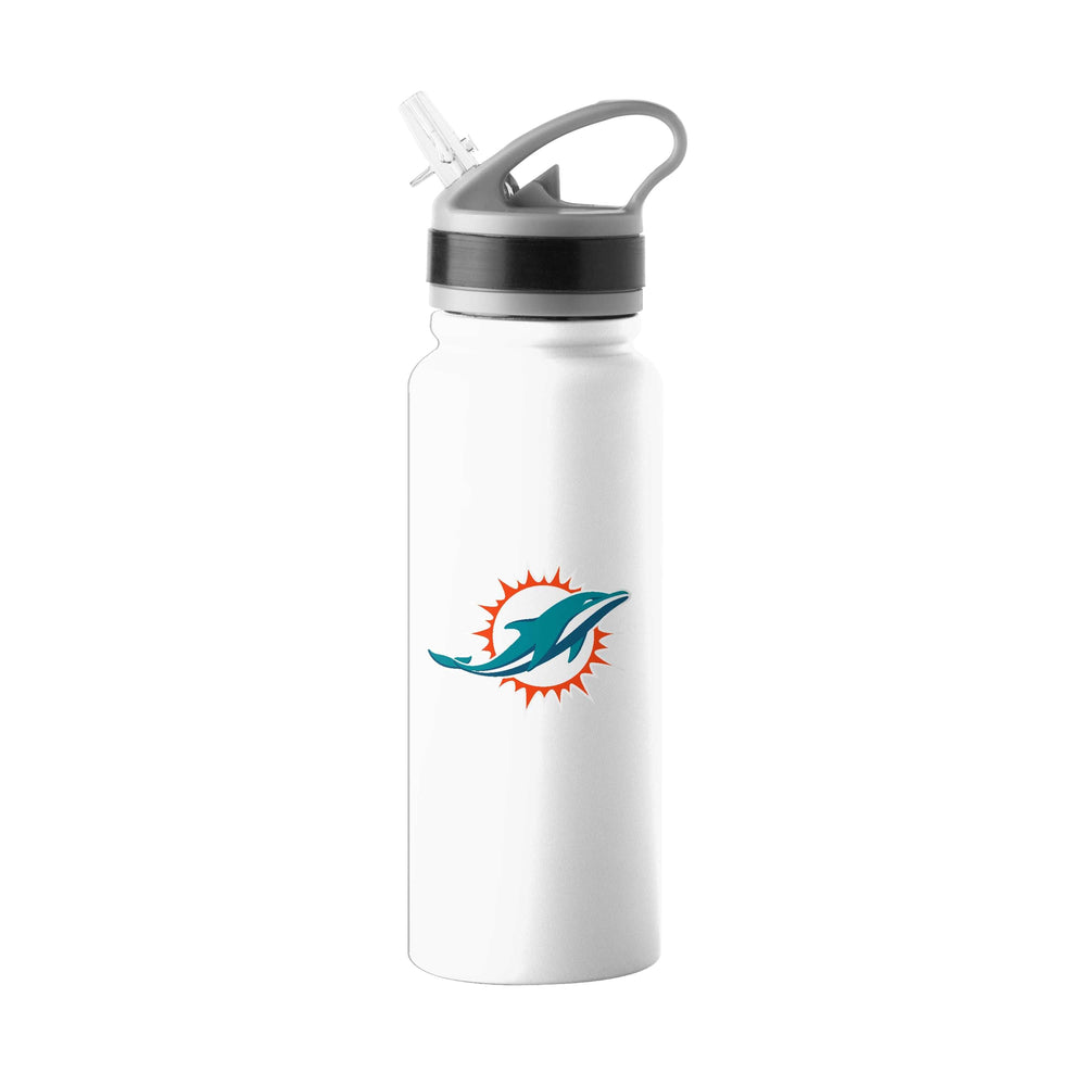 Miami Dolphins Tyreek Hill White 25oz Flip Top Water Bottle - Logo Brands - Flyclothing LLC