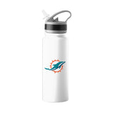 Miami Dolphins Tyreek Hill White 25oz Flip Top Water Bottle - Logo Brands - Flyclothing LLC
