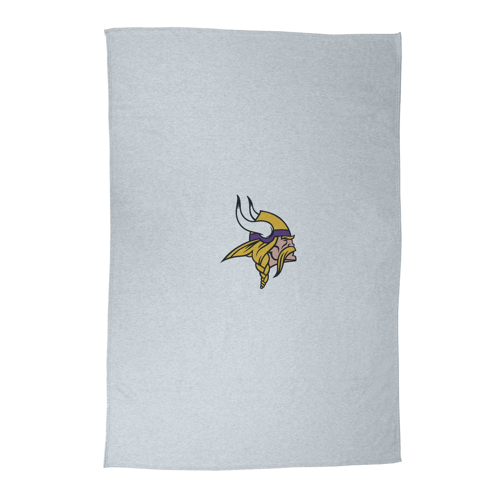 Minnesota Vikings Primary Logo Athletic Gray Sublimated Sweatshirt Blanket - Logo Brands - Flyclothing LLC