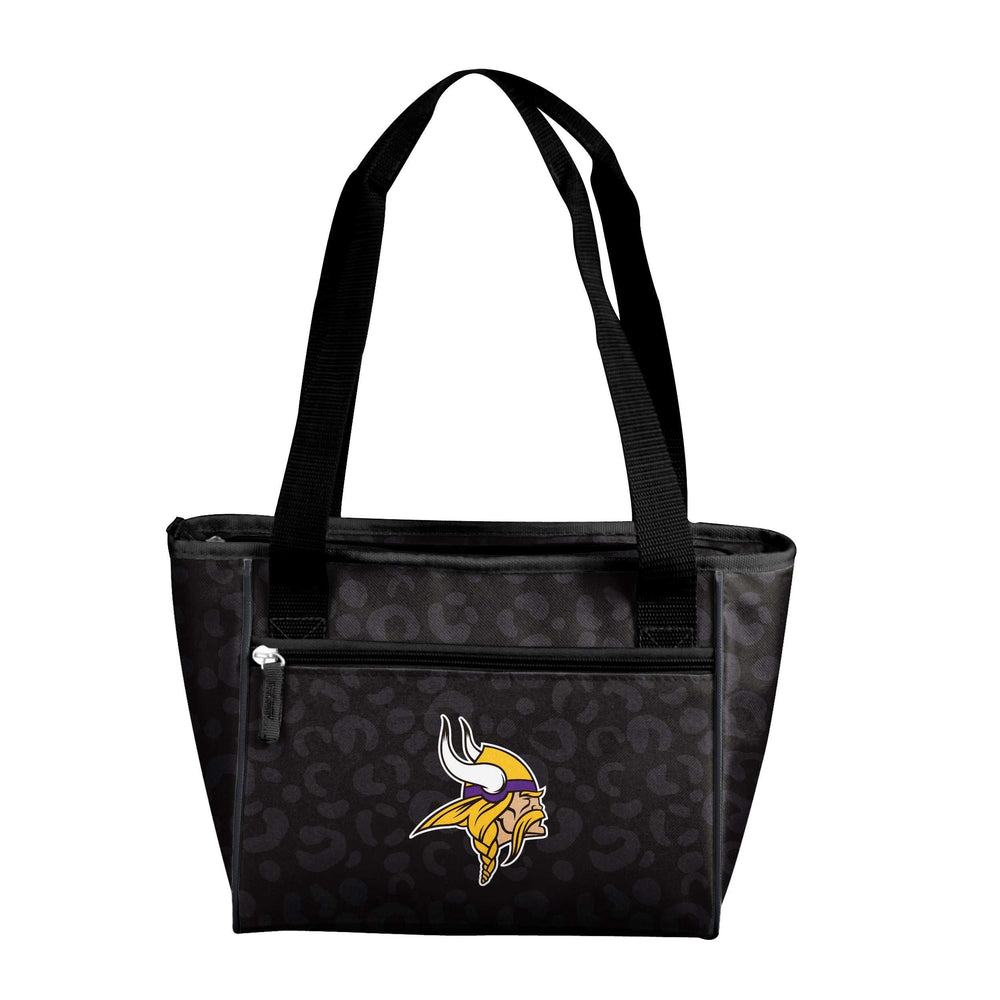 Minnesota Vikings Leopard Print 16 Can Cooler Tote - Logo Brands - Flyclothing LLC
