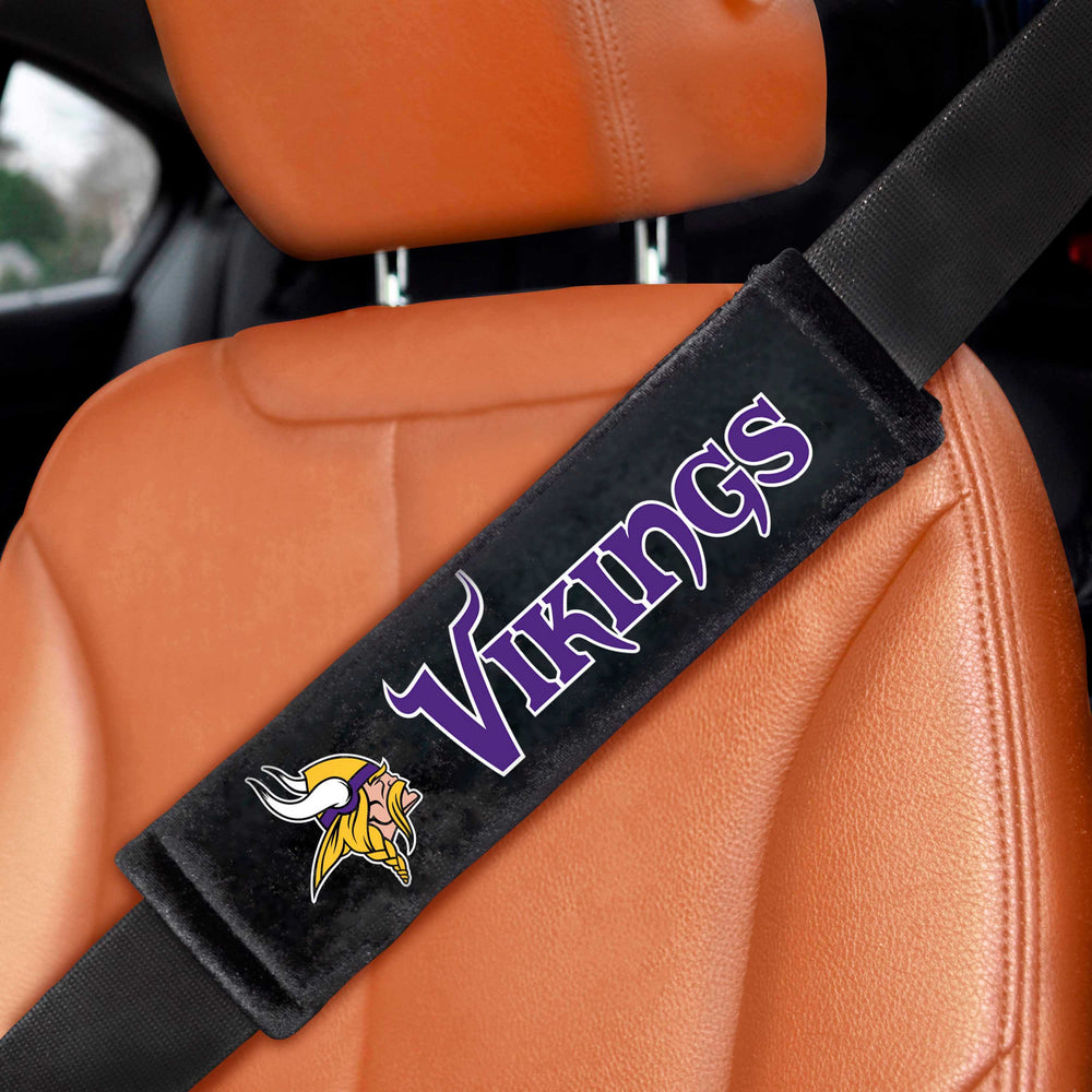 NFL - Minnesota Vikings Embroidered Seatbelt Pad - Pair - Logo Brands - Flyclothing LLC