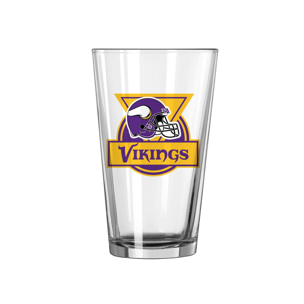 Minnesota Vikings 16oz Retro Pint Glass - Logo Brands - Flyclothing LLC