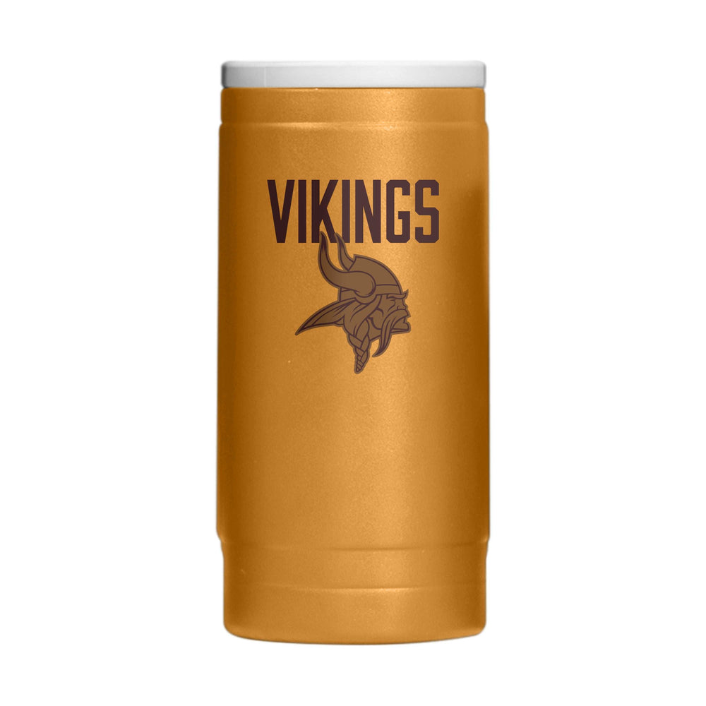 Minnesota Vikings Huddle Powder Coat Slim Can Coolie - Logo Brands - Flyclothing LLC