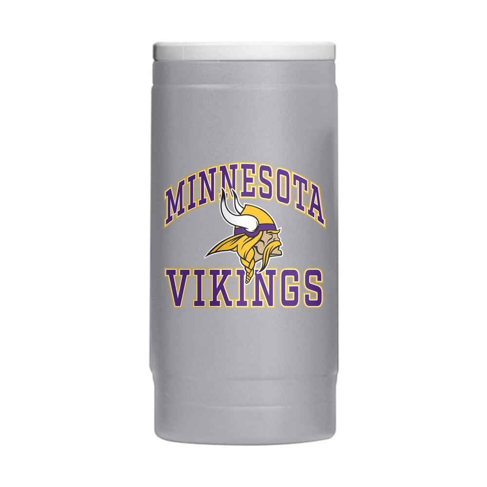 Minnesota Vikings 12oz Athletic Powdercoat SlimCan Coolie - Logo Brands - Flyclothing LLC