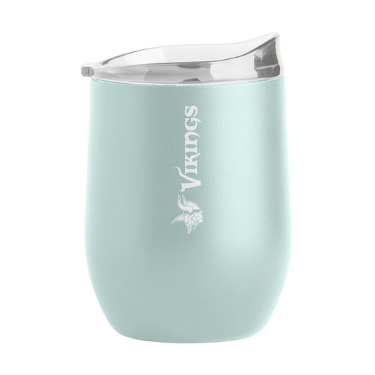 Minnesota Vikings 16oz Vertical Powder Coat Curved Beverage - Logo Brands - Flyclothing LLC
