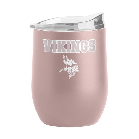 Minnesota Vikings 16oz Stencil Powder Coat Curved Beverage - Logo Brands - Flyclothing LLC