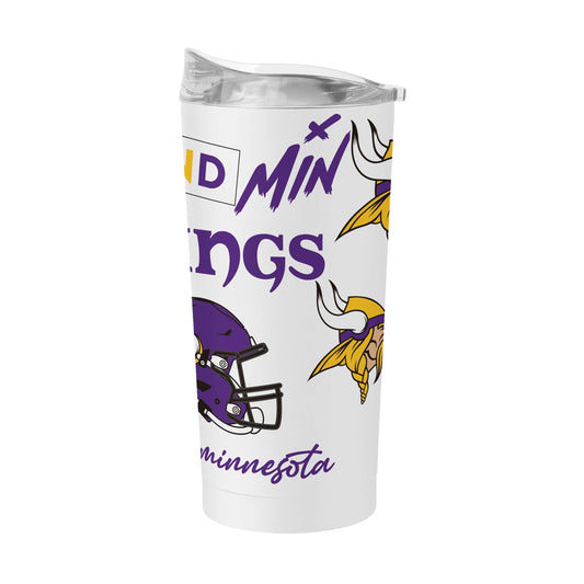 Minnesota Vikings 20oz Native Powder Coat Tumbler - Logo Brands - Flyclothing LLC