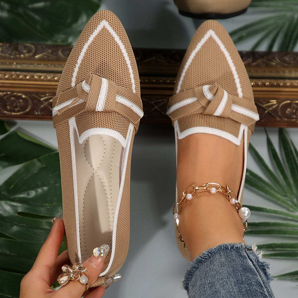 Point Toe Mesh Flat Slip-Ons - Trendsi - Flyclothing LLC