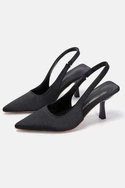 PU Leather Point Toe Pumps - Trendsi - Flyclothing LLC