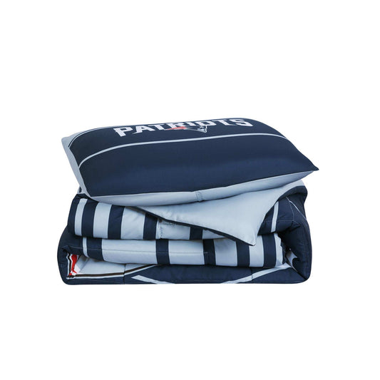 New England Patriots Crosser Comforter Set Twin - Logo Brands - Flyclothing LLC