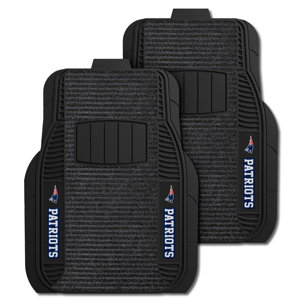 NFL - New England Patriots 2-pc Deluxe Car Mat Set - Logo Brands - Flyclothing LLC