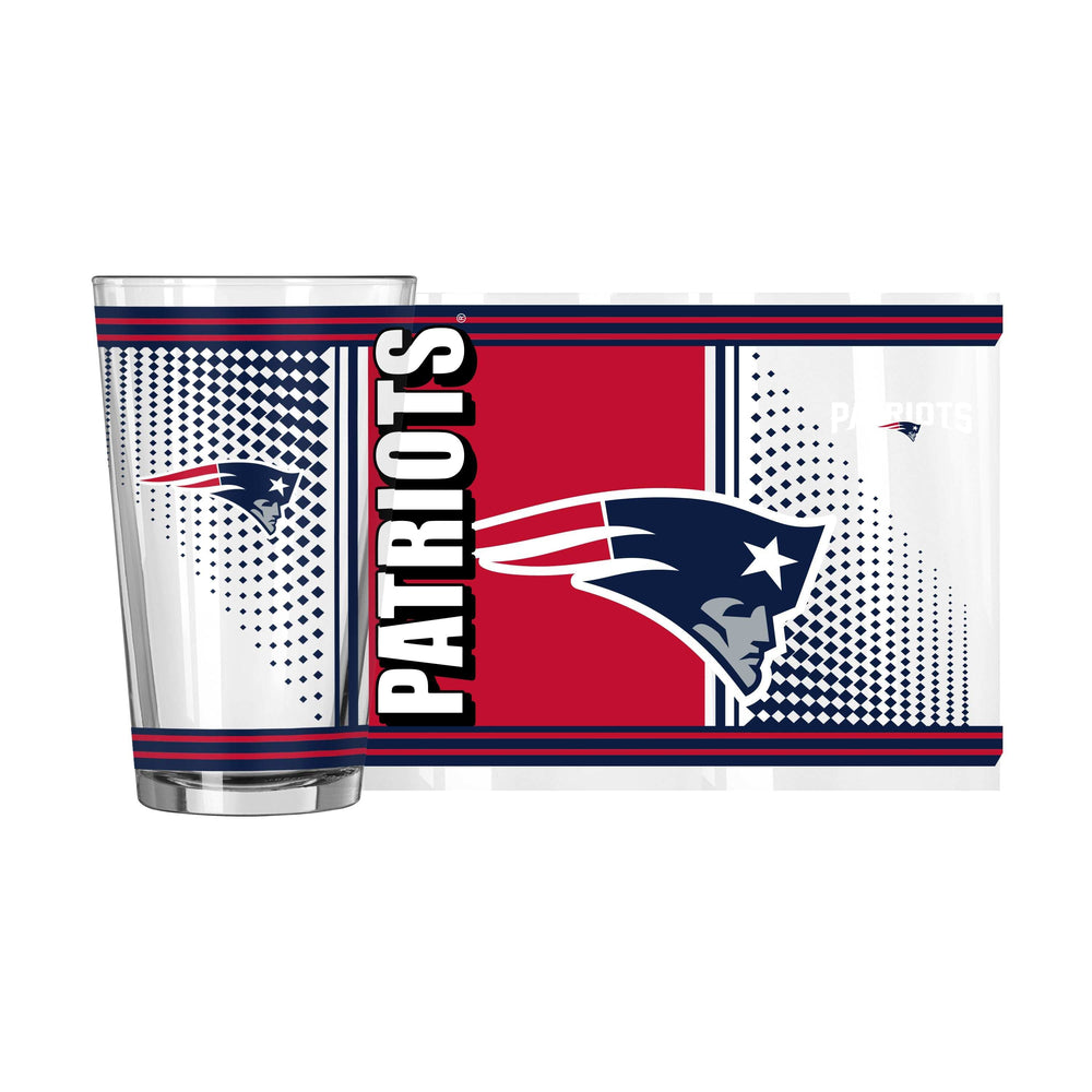 New England Patriots 16oz Hero Pint Glass - Logo Brands - Flyclothing LLC