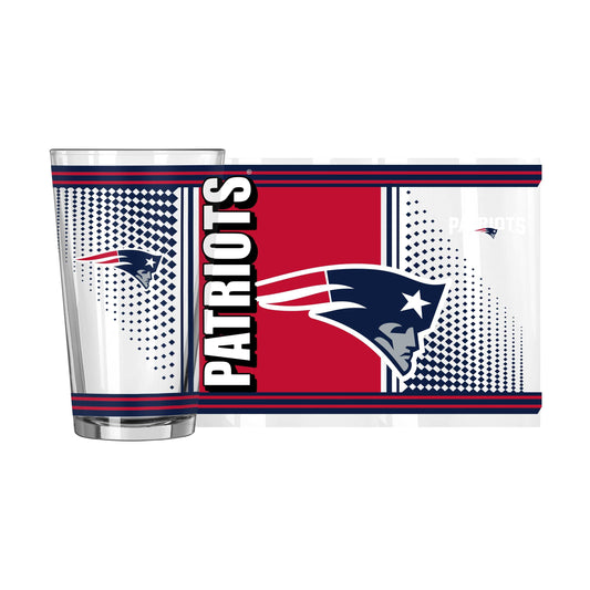 New England Patriots 16oz Hero Pint Glass - Logo Brands - Flyclothing LLC