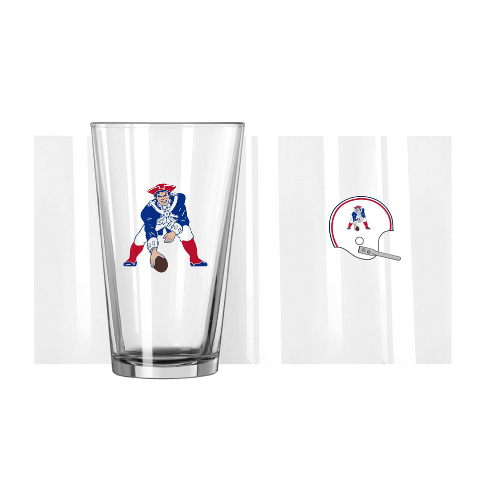 New England Patriots 16oz Retro Pint Glass - Logo Brands - Flyclothing LLC