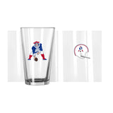 New England Patriots 16oz Retro Pint Glass - Logo Brands - Flyclothing LLC
