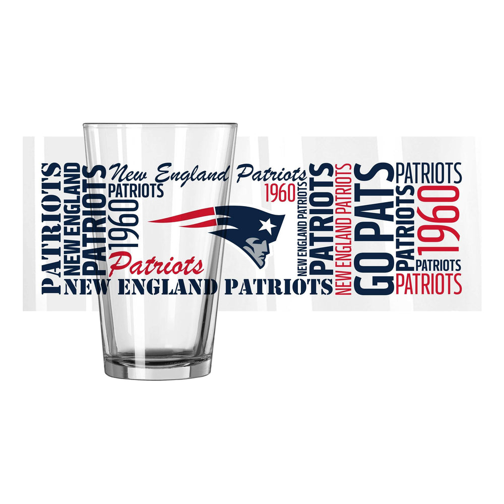 New England Patriots 16oz Spirit Pint Glass - Logo Brands - Flyclothing LLC