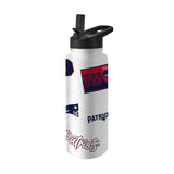 New England Patriots White 34oz Dream Weave Quencher Bottle - Logo Brands - Flyclothing LLC