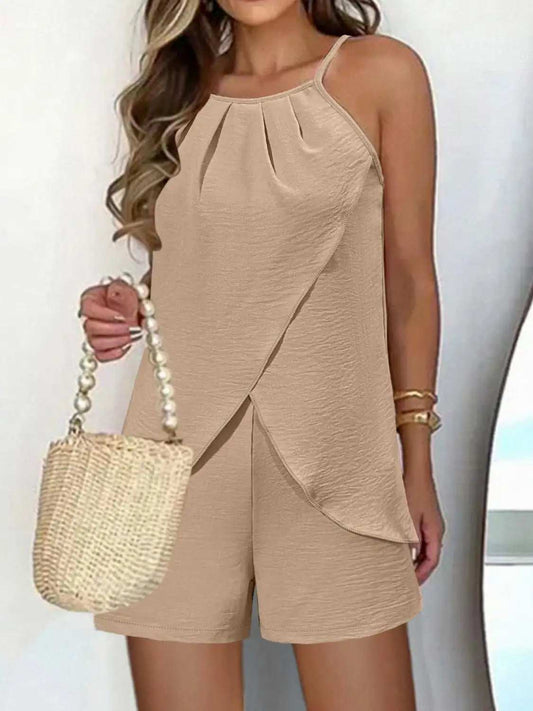 Spaghetti Strap Top and Shorts Set - Trendsi - Flyclothing LLC