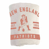 New England Patriots Retro Sublimated Sweatshirt Blanket - Logo Brands - Flyclothing LLC