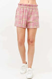 And The Why Plaid Print Smocked Detail Casual Shorts - Trendsi - Flyclothing LLC