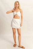 HYFVE Ruched Bra Top and Mini Skirt Set - Trendsi - Flyclothing LLC