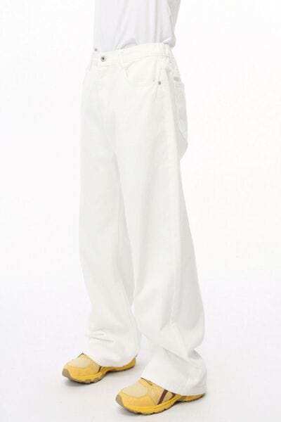 Wide Leg Jeans with Pockets - Trendsi - Flyclothing LLC