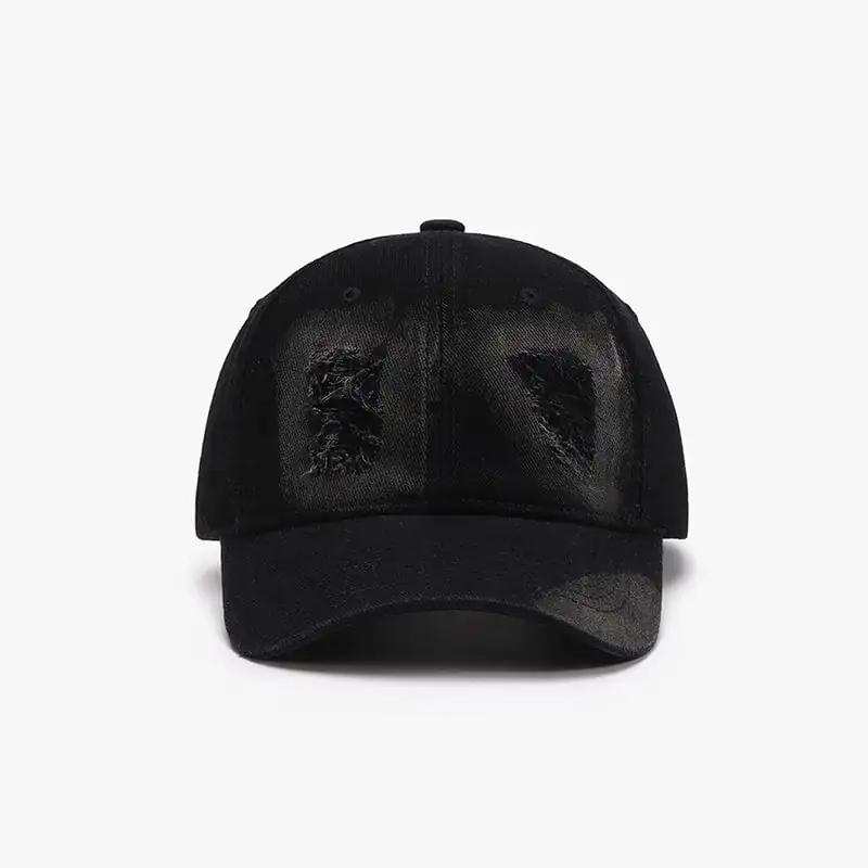 Distressed Cotton Baseball Cap - Trendsi - Flyclothing LLC