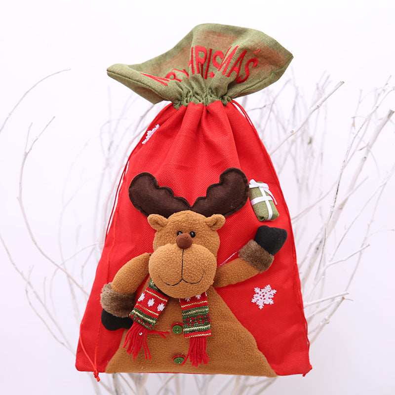 Drawstring Christmas Gift Bag - Trendsi - Flyclothing LLC
