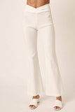 Mittoshop Surplice V Waist Flare Pants - Trendsi - Flyclothing LLC
