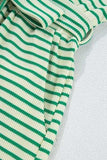 Striped Half Sleeve Tie Waist Romper - Trendsi - Flyclothing LLC