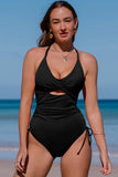 Cutout V-Neck Spaghetti Strap One-Piece Swimwear - Trendsi - Flyclothing LLC