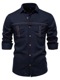 Men's Button Down Collared Neck Shirt - Trendsi - Flyclothing LLC
