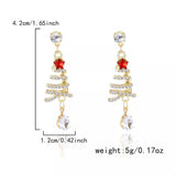 18K Gold-Plated Christmas Tree Earrings - Trendsi - Flyclothing LLC