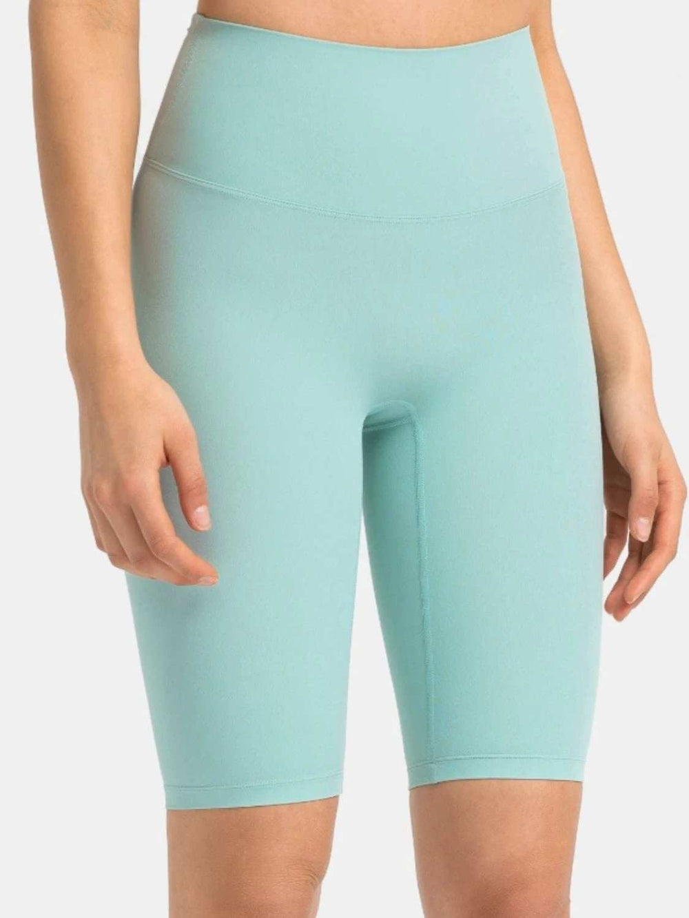 Millennia High Rise Wide Waistband Active Shorts - Trendsi - Flyclothing LLC