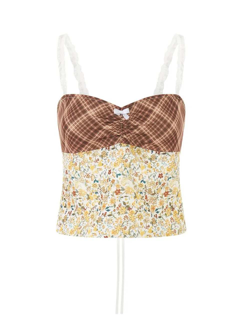 Lace Detail Floral Sweetheart Neck Cami - Trendsi - Flyclothing LLC