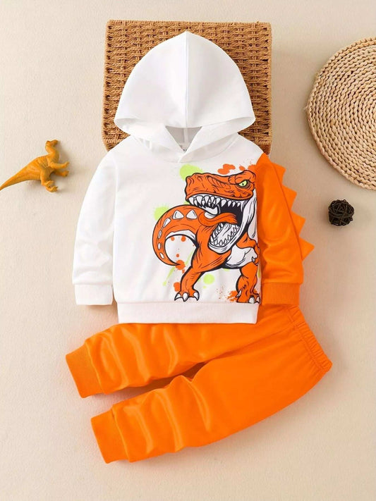 Children's Dinosaur Hoodie & Pants Set - Trendsi - Flyclothing LLC