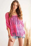 ADORA Fringe Hem Crochet Top - Trendsi - Flyclothing LLC