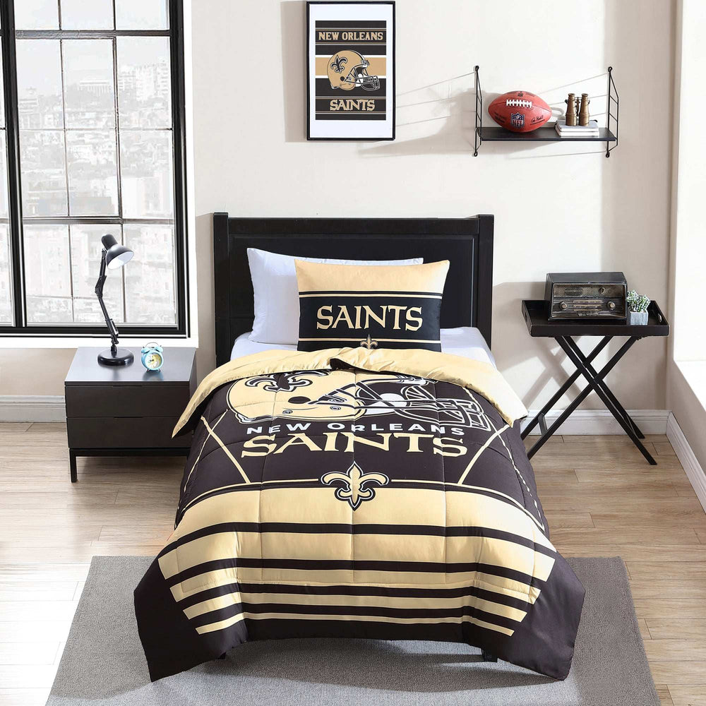 New Orleans Saints Crosser Comforter Set Twin - Logo Brands - Flyclothing LLC
