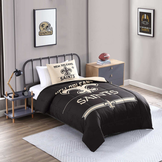 New Orleans Saints Command Comforter Set Twin - Logo Brands - Flyclothing LLC