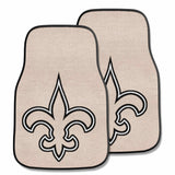NFL - New Orleans Saints 2-pc Carpet Car Mat Set - Logo Brands - Flyclothing LLC