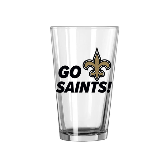 New Orleans Saints 16oz Slogan Pint Glass - Logo Brands - Flyclothing LLC
