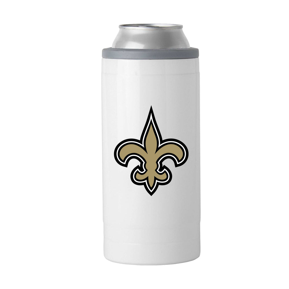 New Orleans Saints Letterman 12 oz Slim Can Coolie - Logo Brands - Flyclothing LLC
