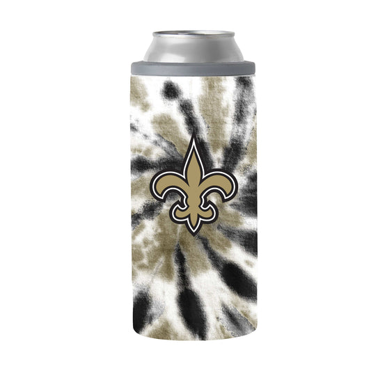 New Orleans Saints 12oz Tie Dye Slim Can Coolie - Logo Brands - Flyclothing LLC